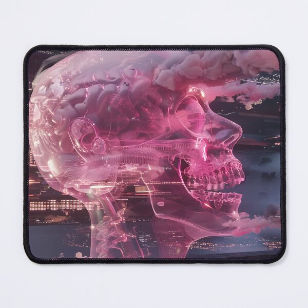 Item preview, pink transparent skull designed and sold by pencil-art98.