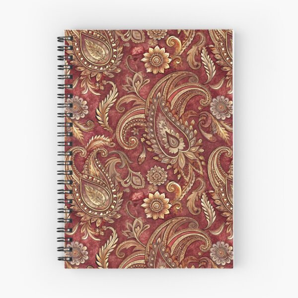 Item preview, Maroon red and brown paisley pattern designed and sold by patterncrow.