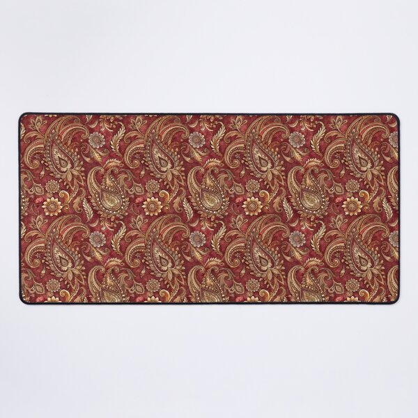 Item preview, Maroon red and brown paisley pattern designed and sold by patterncrow.