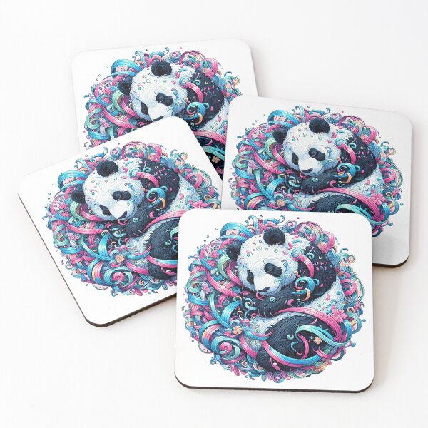 Item preview, Enchanted Panda Dreamscape - Vibrant Artwork designed and sold by MiszungART.