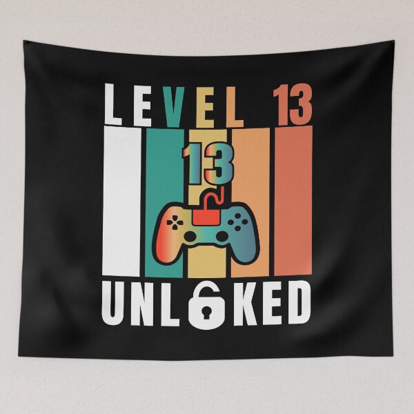 Item preview, Kids Level 13 Unlocked Funny Video Gamer 13th Birthday Gift designed and sold by Blok45.
