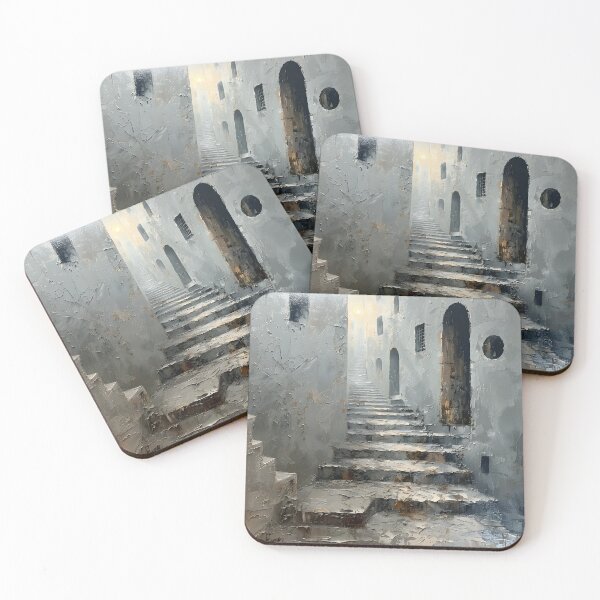 Item preview, Charming Village Streets - Abstract Expressionism Art designed and sold by Moisky Art.