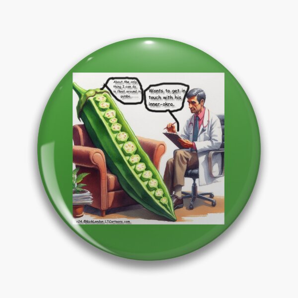 Item preview, Okra In Therapy To Get In Touch With His Inner-Okra designed and sold by Rick London Gifts.