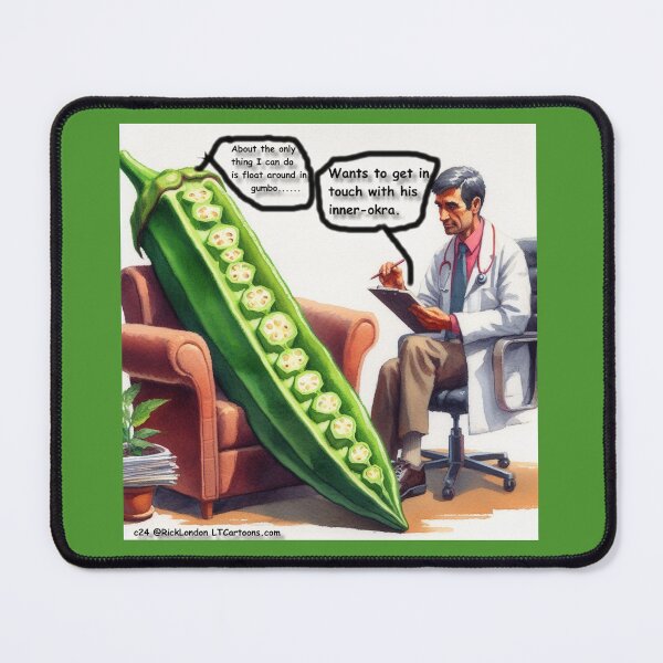 Item preview, Okra In Therapy To Get In Touch With His Inner-Okra designed and sold by Rick London Gifts.