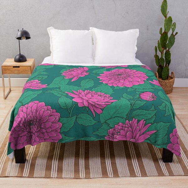 Item preview, Flower pattern dahlia pink designed and sold by Motivburg.