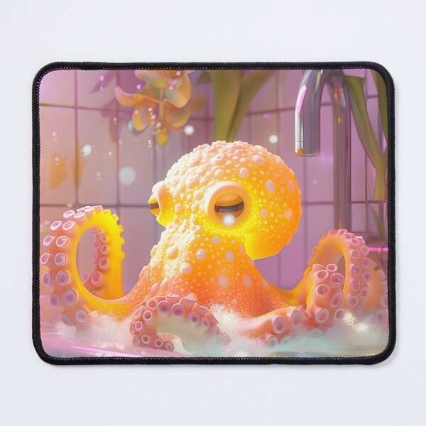 Item preview, An octopus is bathing in the sink. designed and sold by pencil-art98.