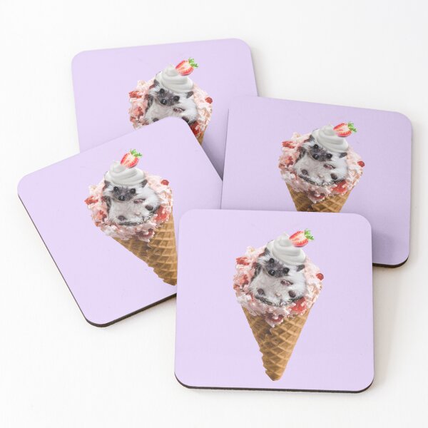 Item preview, CUTE HEDGEHOG STRAWBERRY ICECREAM CONE SUNDAE designed and sold by THE AMERICAN TEEVANGELIST.