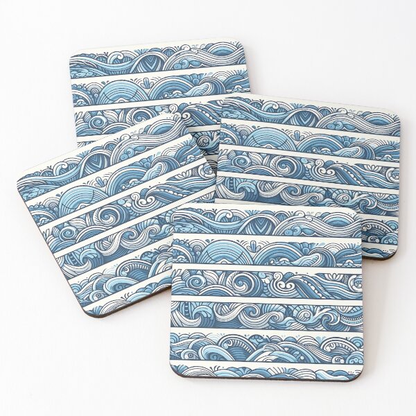 Item preview, different waves line ocean pattern designed and sold by Haji  Kamora.