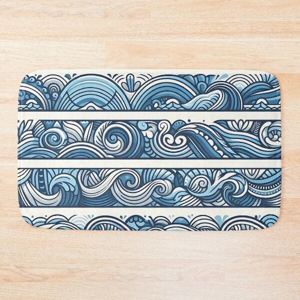 Item preview, different waves line ocean pattern designed and sold by Haji  Kamora.