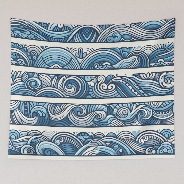 Item preview, different waves line ocean pattern designed and sold by Haji  Kamora.