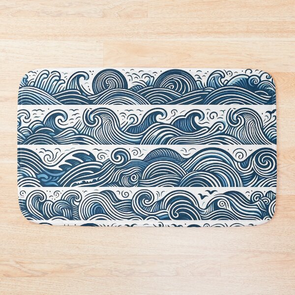 Item preview, different waves line ocean pattern designed and sold by Haji  Kamora.