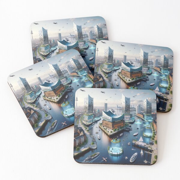 Item preview, Hamburg - Futuristic Cities designed and sold by Eric Nagel.
