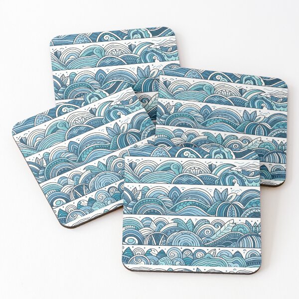 Item preview, different waves line ocean pattern designed and sold by Haji  Kamora.