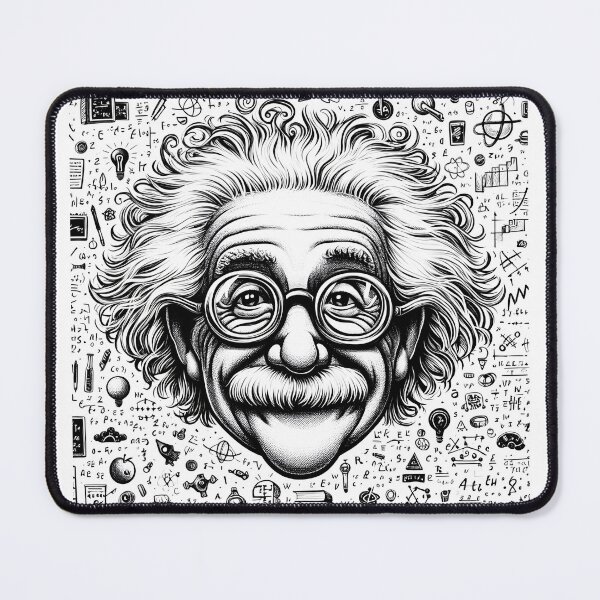 Item preview, caricature of Albert Einstein designed and sold by Mike Kiev art.