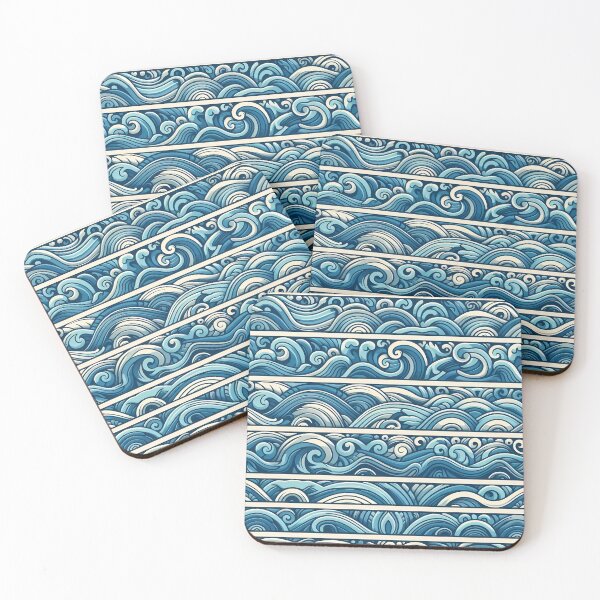 Item preview, different waves line ocean pattern designed and sold by Haji  Kamora.