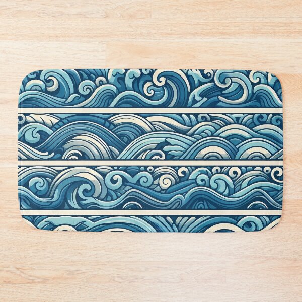 Item preview, different waves line ocean pattern designed and sold by Haji  Kamora.