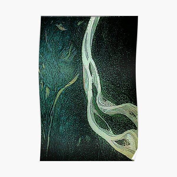Braided river - vertical Poster