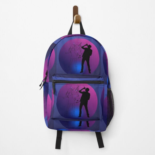Item preview, Her & Him Singing In Blue & Fuchsia designed and sold by BrightrDayMusicArt.