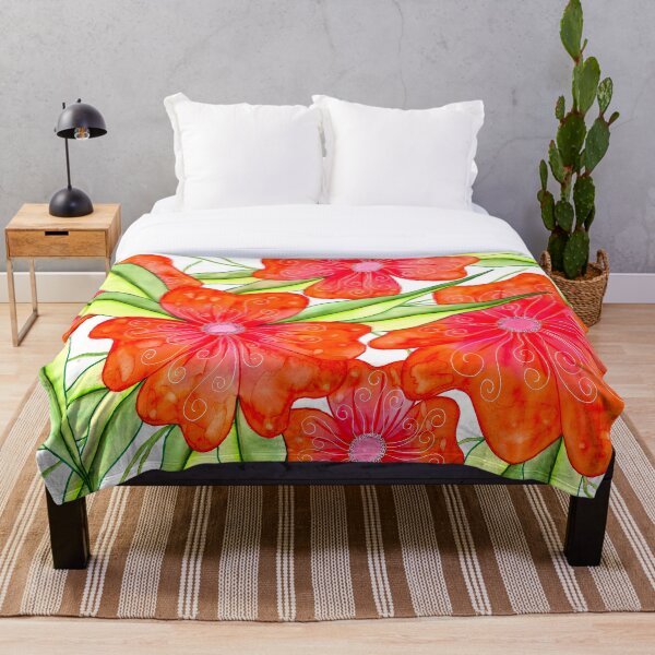 Artikelvorschau, Orange Vergissmeinnicht Blumenaquarell entworfen und verkauft von Handmadebyjessm.