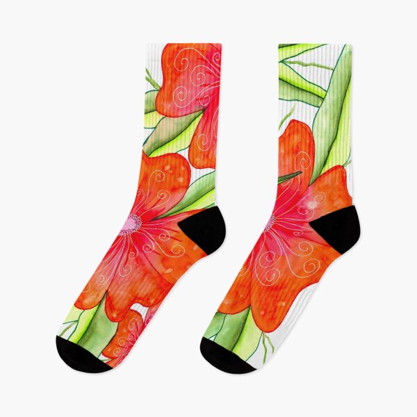 Artikelvorschau, Orange Vergissmeinnicht Blumenaquarell entworfen und verkauft von Handmadebyjessm.