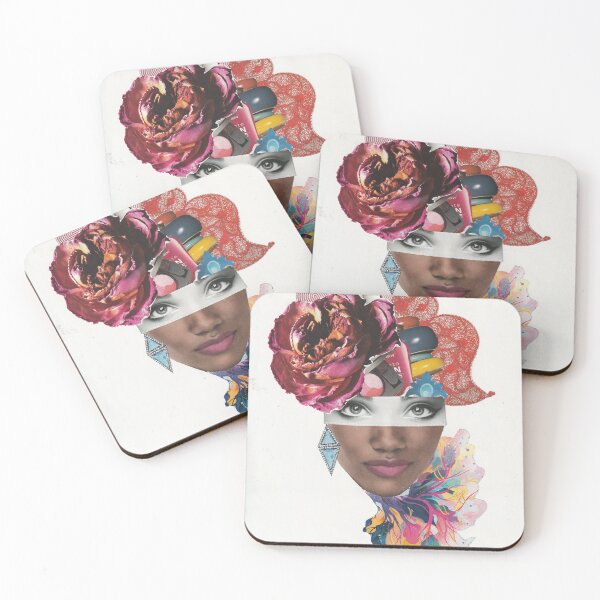 Item preview, Black Woman Face Collage With Magazine Cutouts ¨Never Stop Believing¨. designed and sold by Artsymirveras.