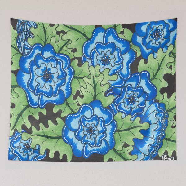 Item preview, Blue Poppies designed and sold by Handmadebyjessm.