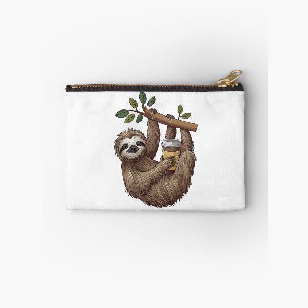 Item preview,  Sloth Just Hangin' Out Enjoying a Coffee , funny sloth with coffee designed and sold by venavar.