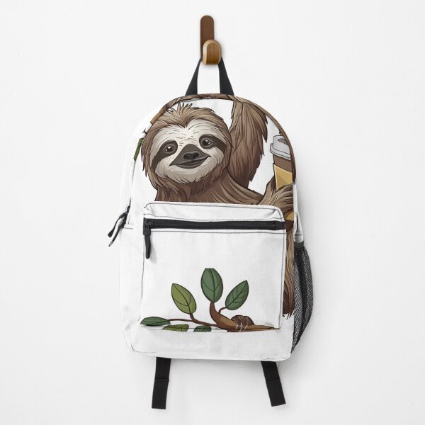 Item preview, Sloth Just Hangin' Out Enjoying a Coffee , funny sloth with coffee designed and sold by venavar.