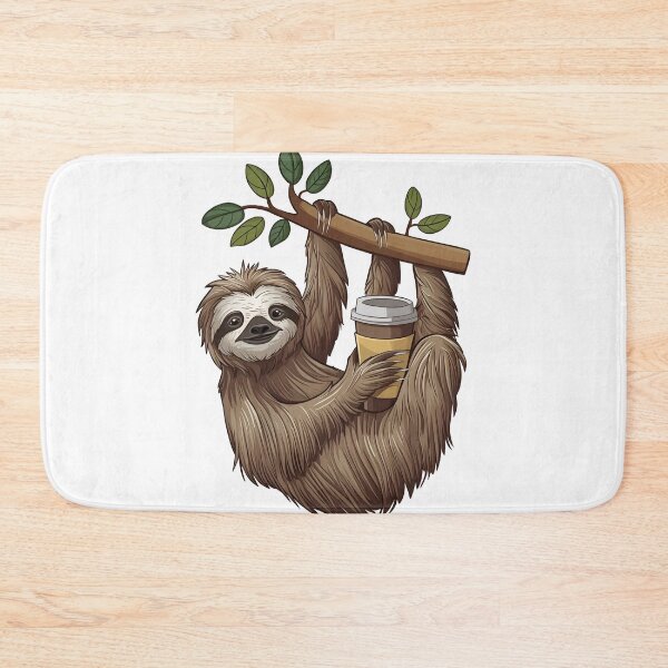 Item preview,  Sloth Just Hangin' Out Enjoying a Coffee , funny sloth with coffee designed and sold by venavar.
