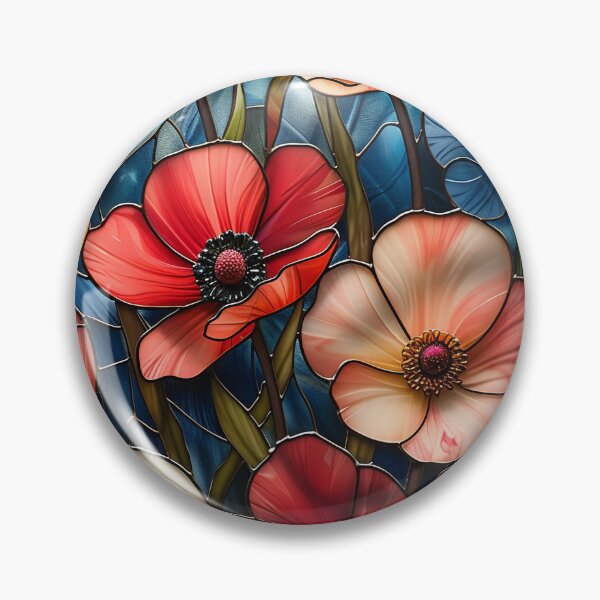 Item preview, Stained Glass Poppies (Variation) designed and sold by OccultDreams.