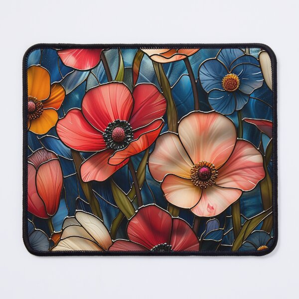 Item preview, Stained Glass Poppies (Variation) designed and sold by OccultDreams.