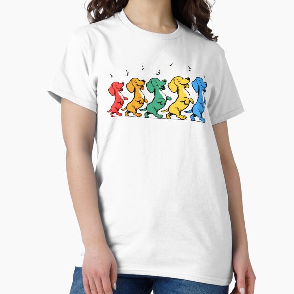 Item preview, Dancing Dachshund Groovy Weenies designed and sold by sausagedogswag.
