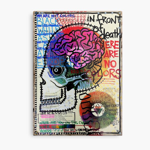 In Front Of Death There Are No Colors Metal Print