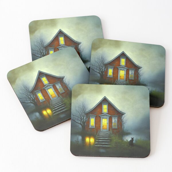 Item preview, Red House with Black Cat designed and sold by Blue Horse Photo Magic.