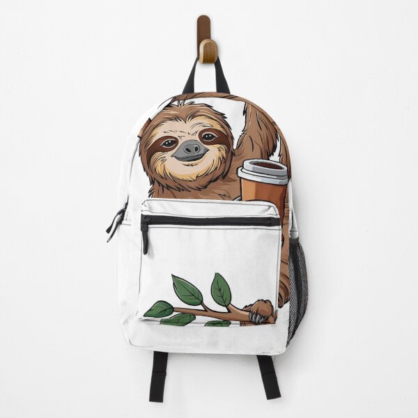 Item preview, Sloth Just Hangin' Out Enjoying a Coffee , funny sloth with coffee designed and sold by venavar.