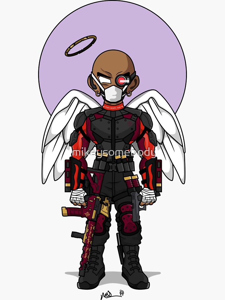 Thumbnail 3 of 3, Sticker, Angelo Cosplay - Deadshot designed and sold by mikeysomebody.