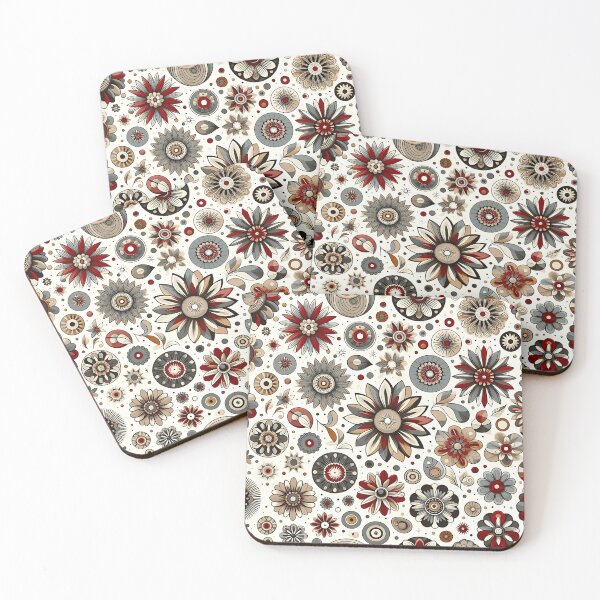 Item preview, Vintage organic flower pattern designed and sold by Haji  Kamora.