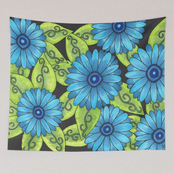 Item preview, Blue Gerbera Daisies designed and sold by Handmadebyjessm.