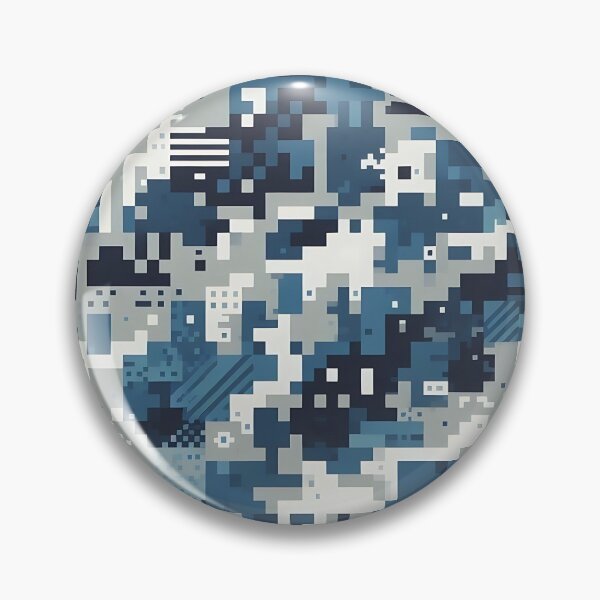 Item preview, Abstract blue pixel pattern designed and sold by Haji  Kamora.