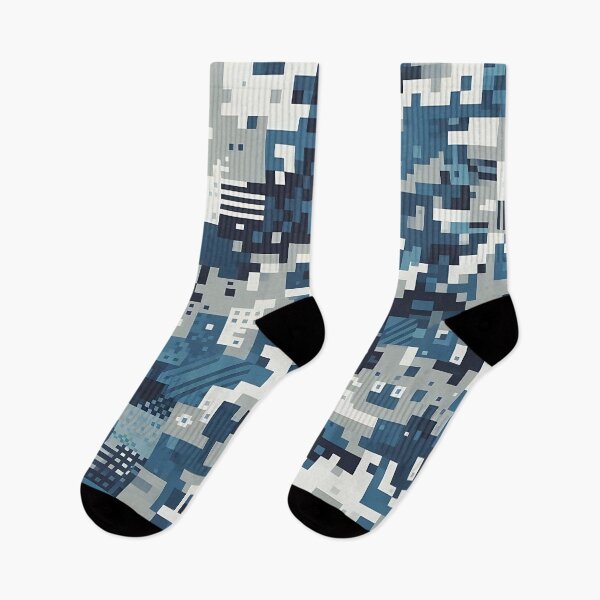 Item preview, Abstract blue pixel pattern designed and sold by Haji  Kamora.