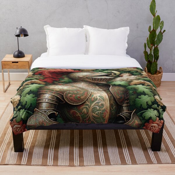 Item preview,  Ornate Knight in Floral Tapestry - Intricate Medieval Art designed and sold by Suzana Djordjevic.