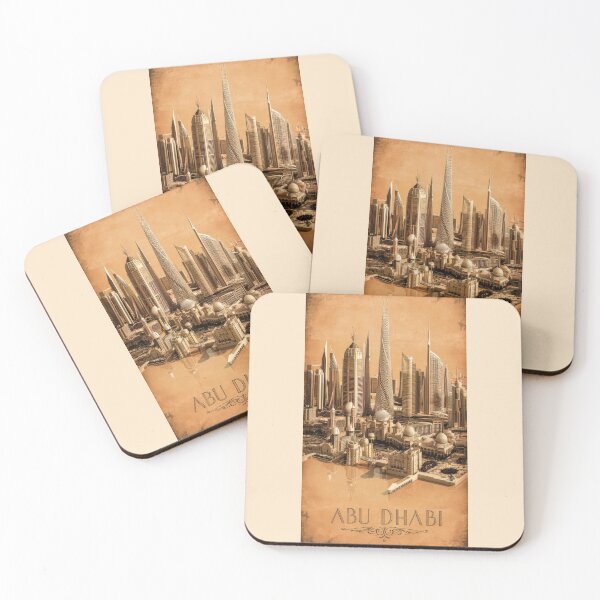 Item preview, Abu Dhabi, UAE, Cities of the World, Vintage style Poster designed and sold by emaga.