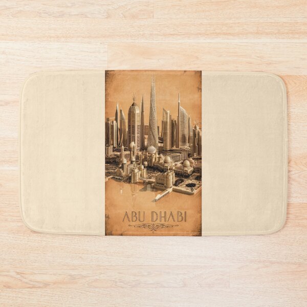 Item preview, Abu Dhabi, UAE, Cities of the World, Vintage style Poster designed and sold by emaga.