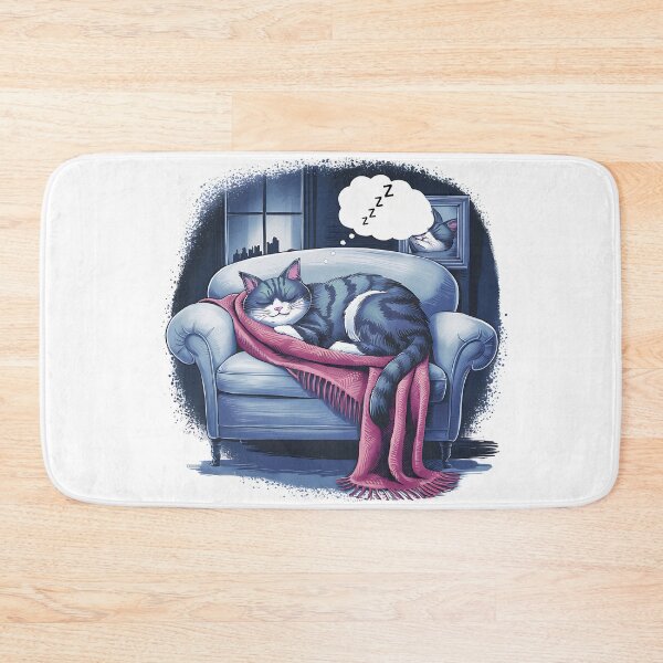 Item preview, ZZZZ CAT : Cozy Dreams Feline Illustration designed and sold by elynne9.