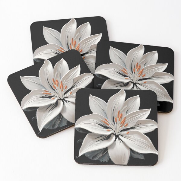 Item preview, white lily watercolor designed and sold by AKRE R.