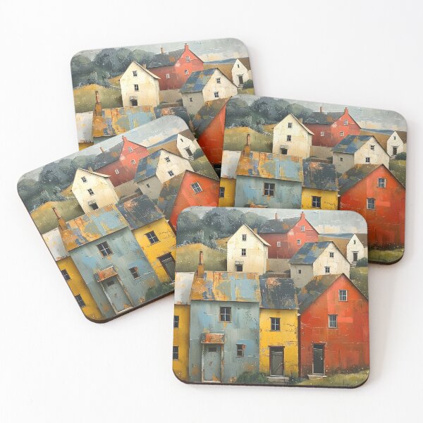 Item preview, Cozy Suburban Neighborhood - Abstract Expressionism Art designed and sold by Moisky Art.