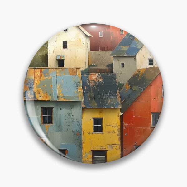 Item preview, Cozy Suburban Neighborhood - Abstract Expressionism Art designed and sold by Moisky Art.