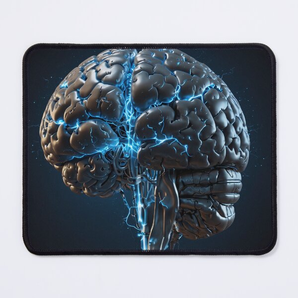 Item preview, AI Brain with Bright Blue Impulse designed and sold by Sadia  Jannat.