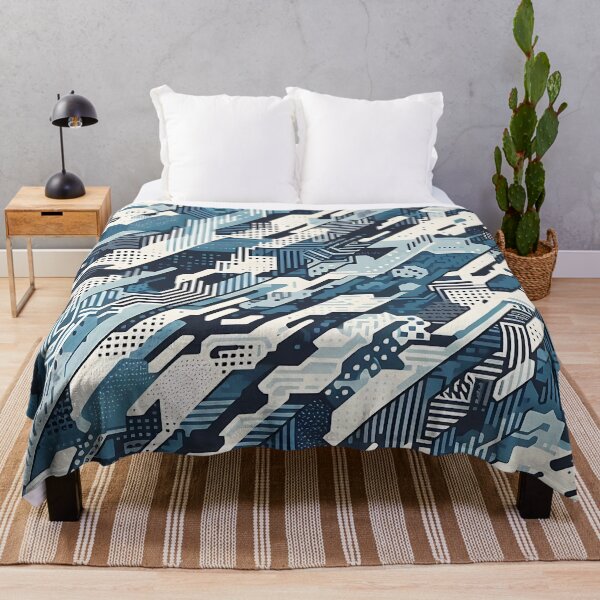 Item preview, Abstract blue pixel pattern designed and sold by Haji  Kamora.