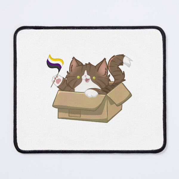 Item preview, pride brown tabby cat - nonbinary flag designed and sold by linnylooo.